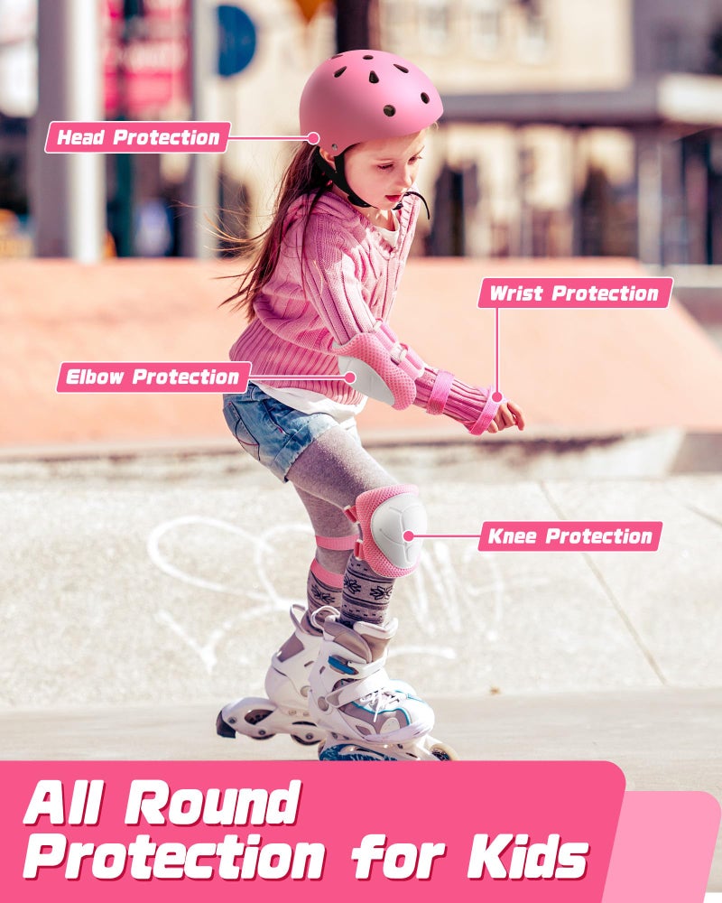 DARME Kids Bike Helmet Set  Adjustable Helmet for Ages 3-15 Year Boys Girls  Helmet Pad Set with Knee and Elbow Pads for Bike  Roller  Skating  Scooter  Longboard and More Sports - Image 5